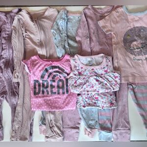 Baby girl 12 month pajama bundle